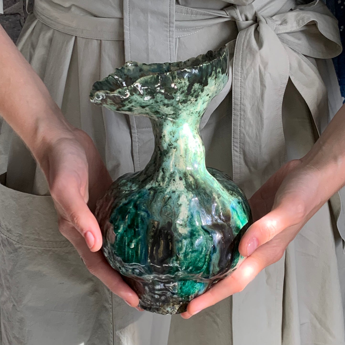 Handmade art Vase for dried flowers decor