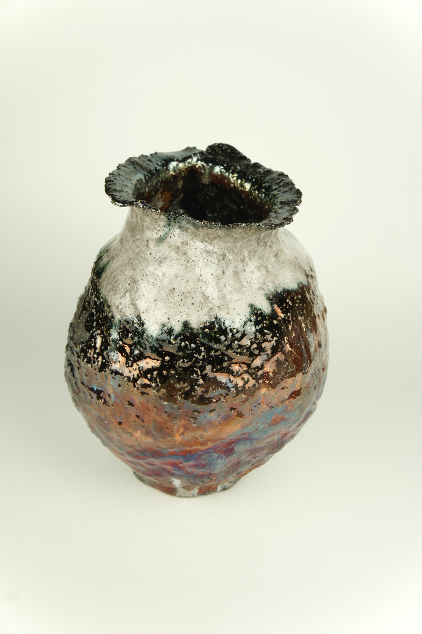 Vase. Raku firing