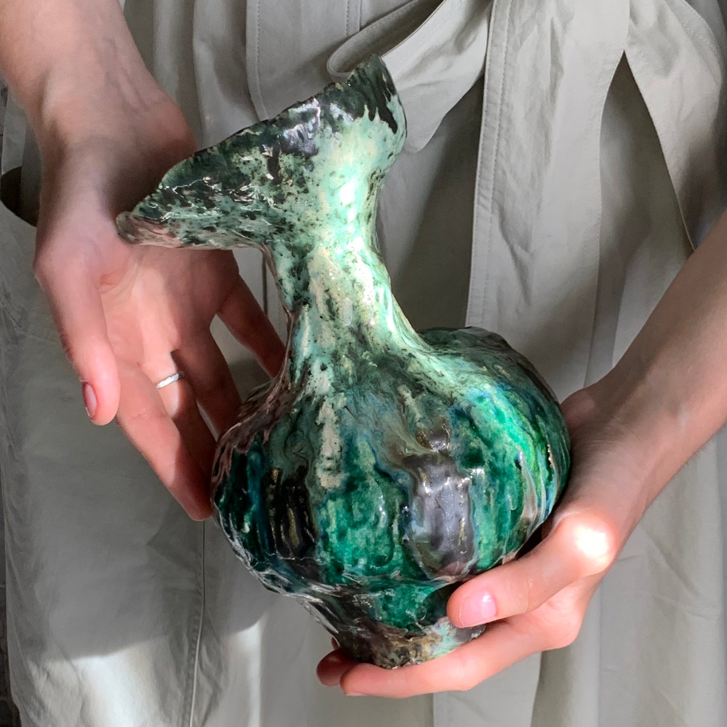 Handmade art Vase for dried flowers decor