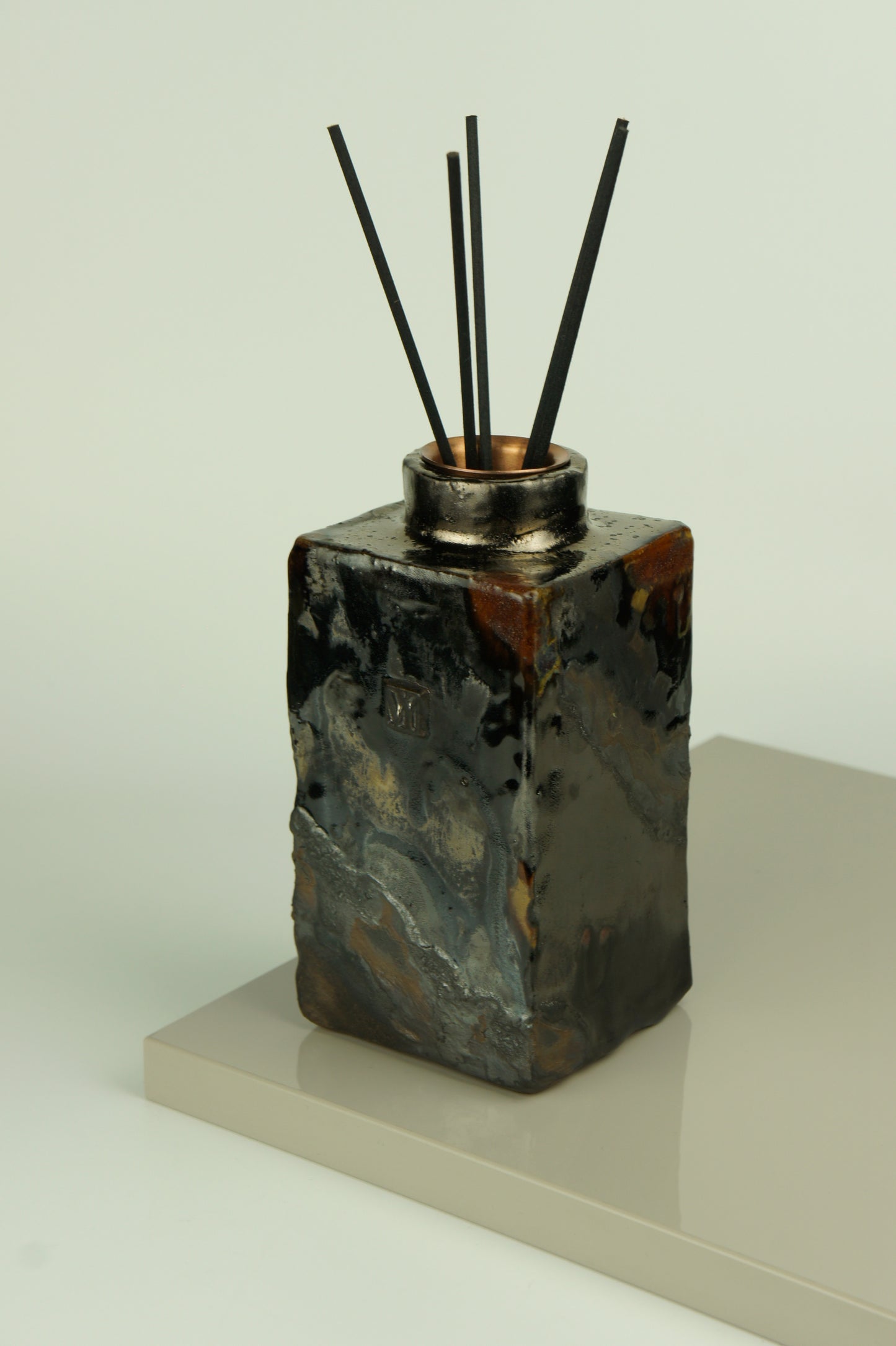 Ceramic diffuser for home fragrances in wabi-sabi design