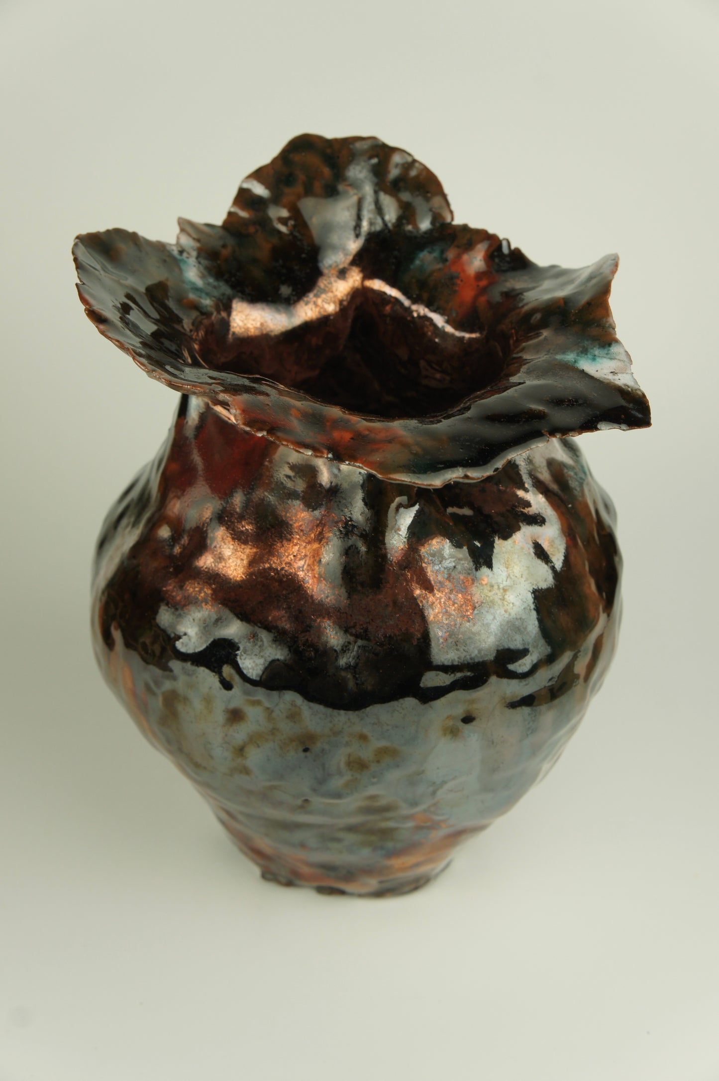 Vase. Raku firing