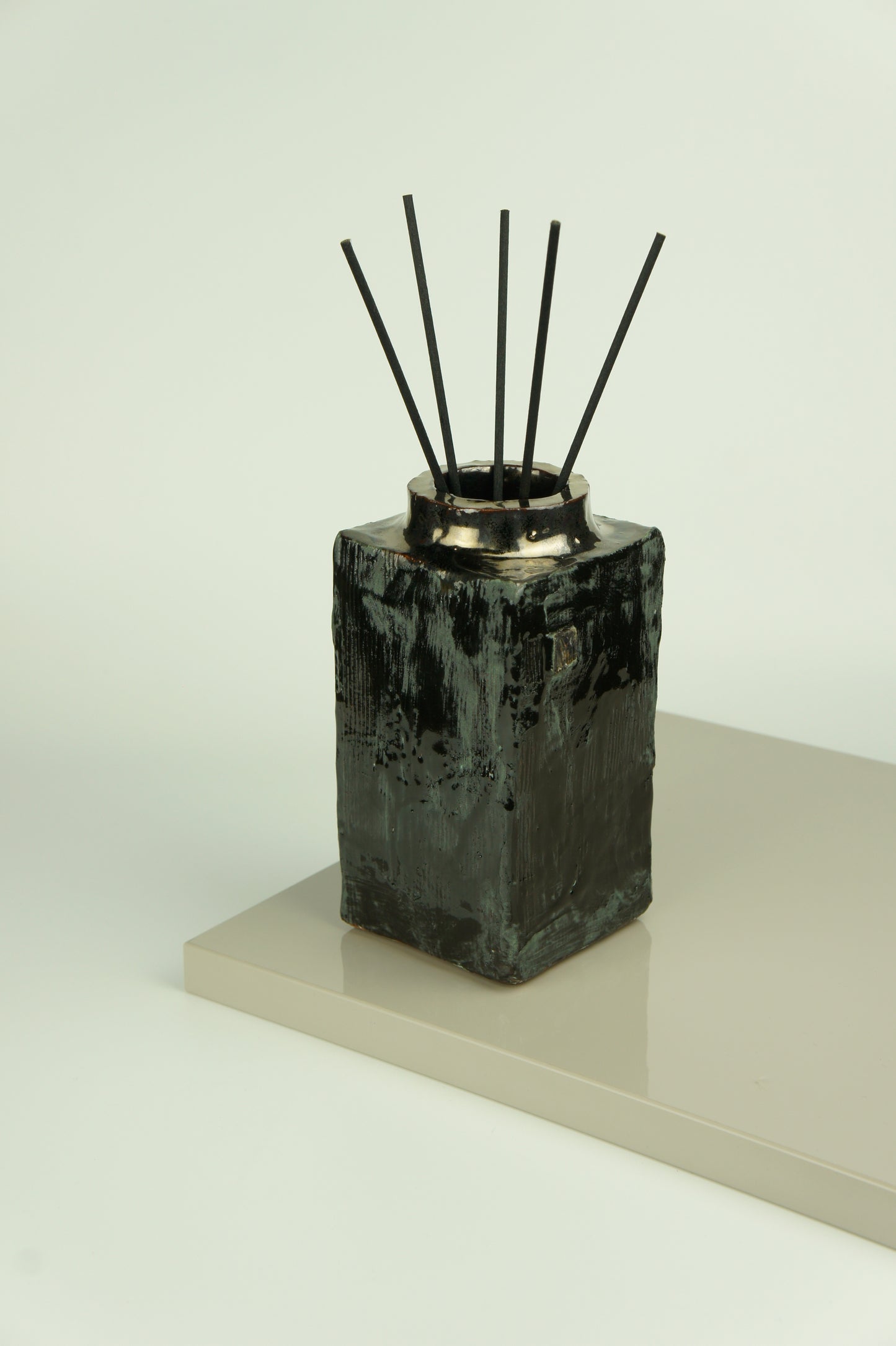 Ceramic diffuser for home fragrances in wabi-sabi design