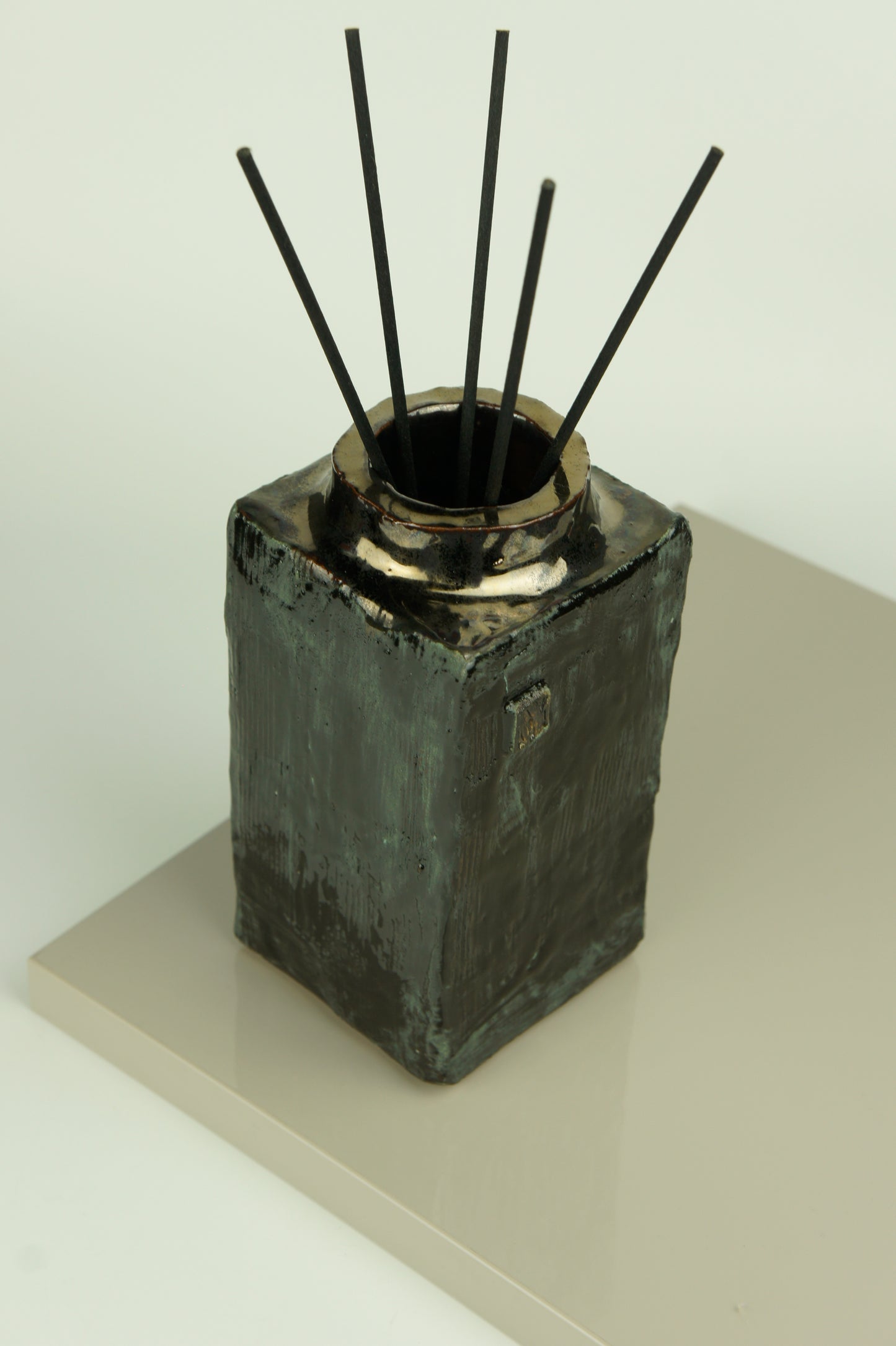 Ceramic diffuser for home fragrances in wabi-sabi design