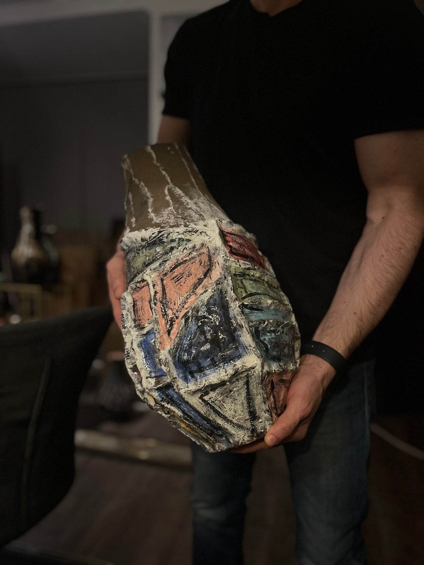 Sculpture Art vase BW