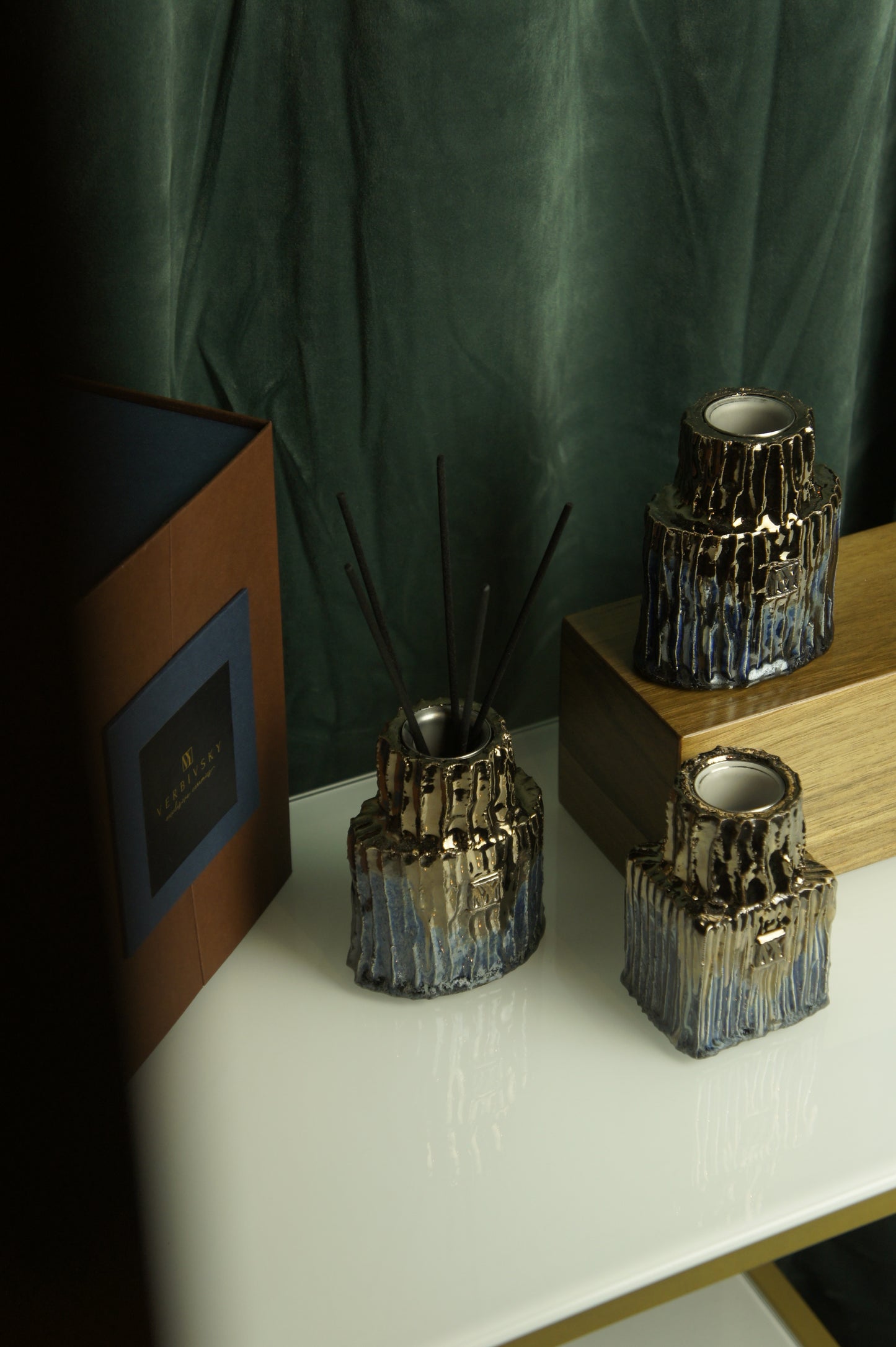 Set of three Ceramic diffusers for home fragrances - Hedonism collection