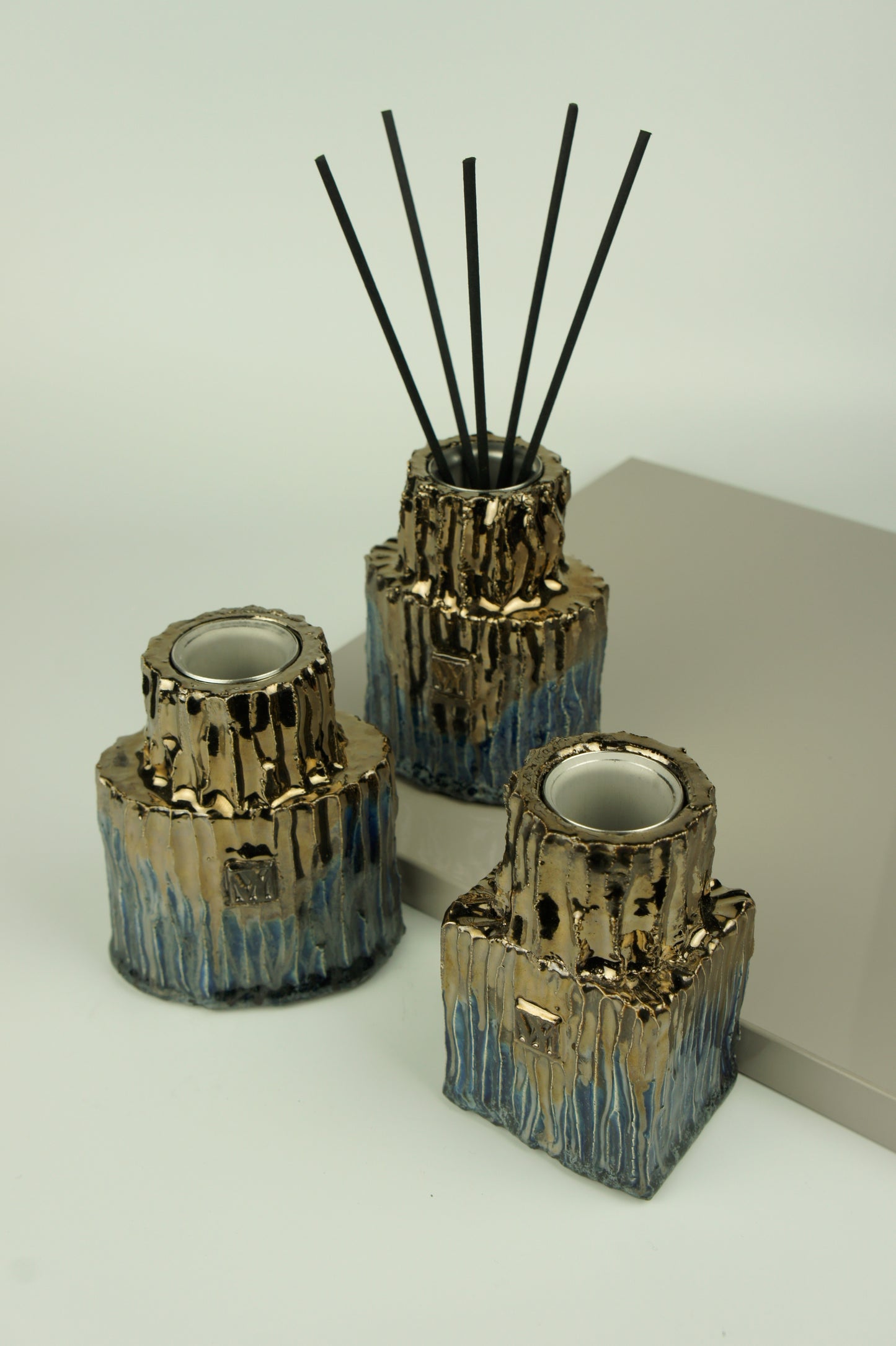 Set of three Ceramic diffusers for home fragrances - Hedonism collection