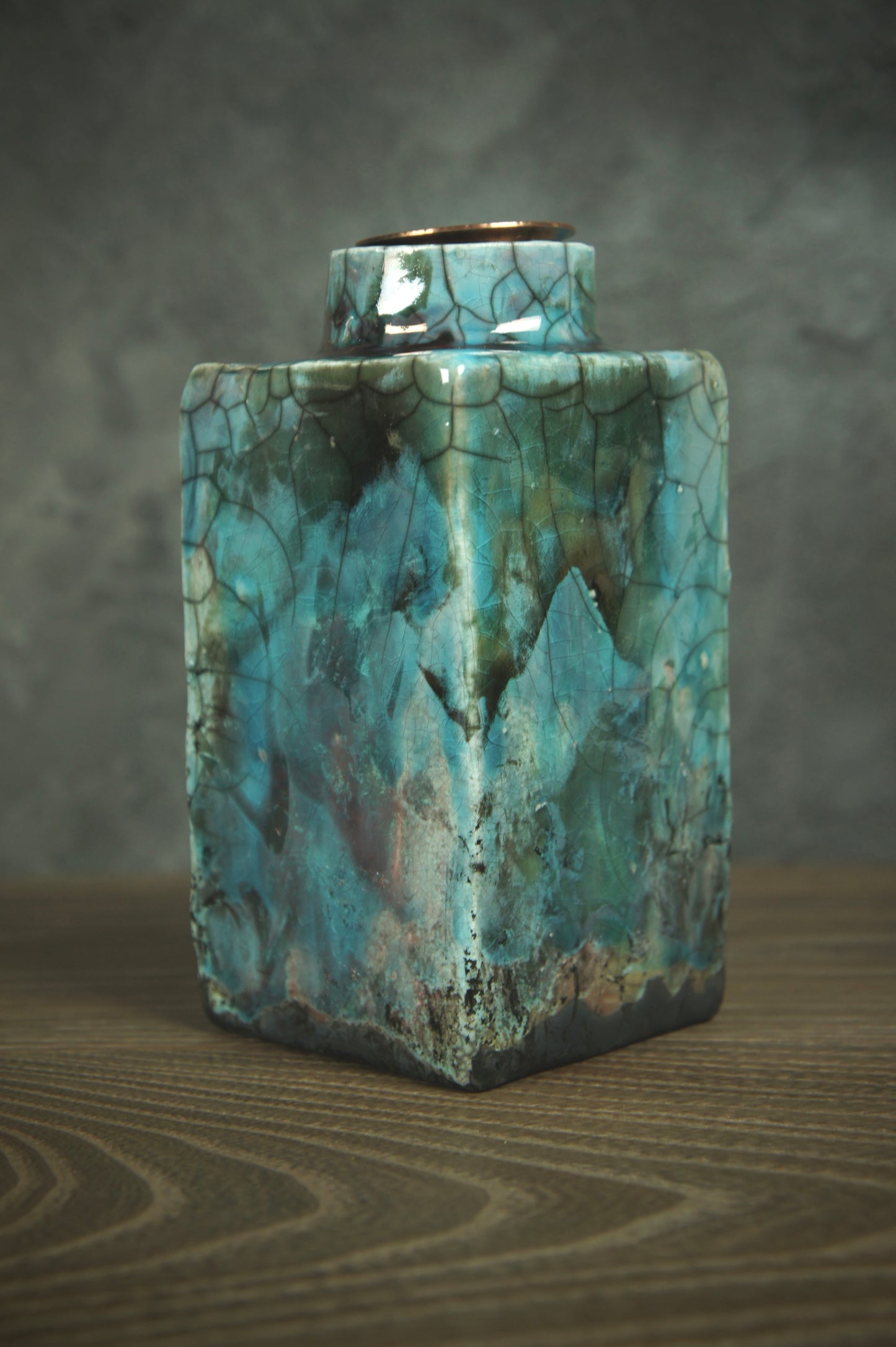 Handmade ceramic vase - Raku firing