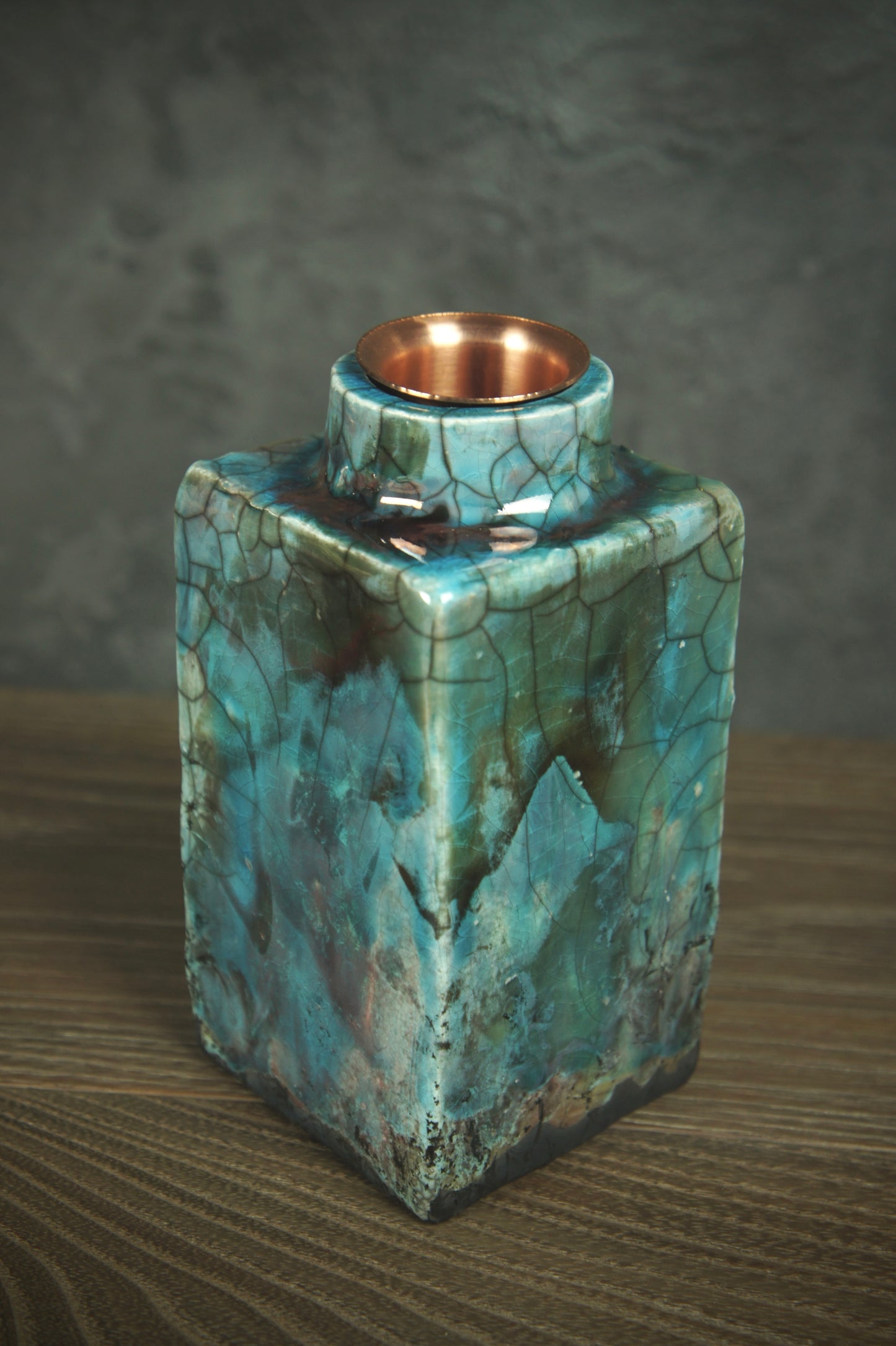 Handmade ceramic vase - Raku firing