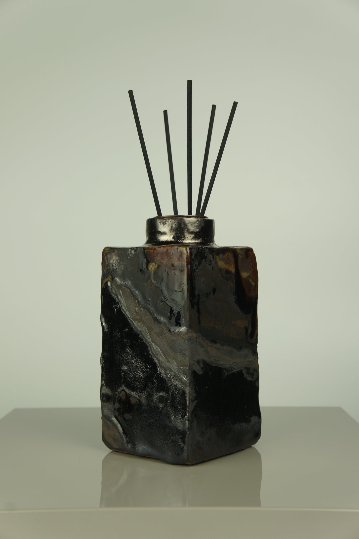 Ceramic diffuser for home fragrances in wabi-sabi design